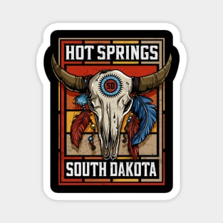 Hot Springs South Dakota Native American Bison Skull Magnet