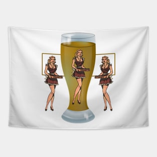 girl in drink Tapestry