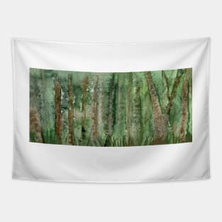 Into the Forest. Watercolor Painting Tapestry