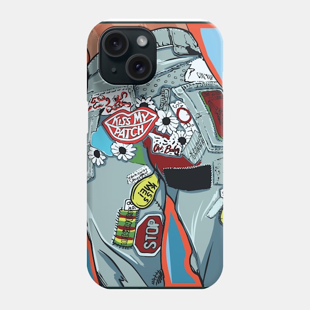 Kiss my patch Phone Case by Magda