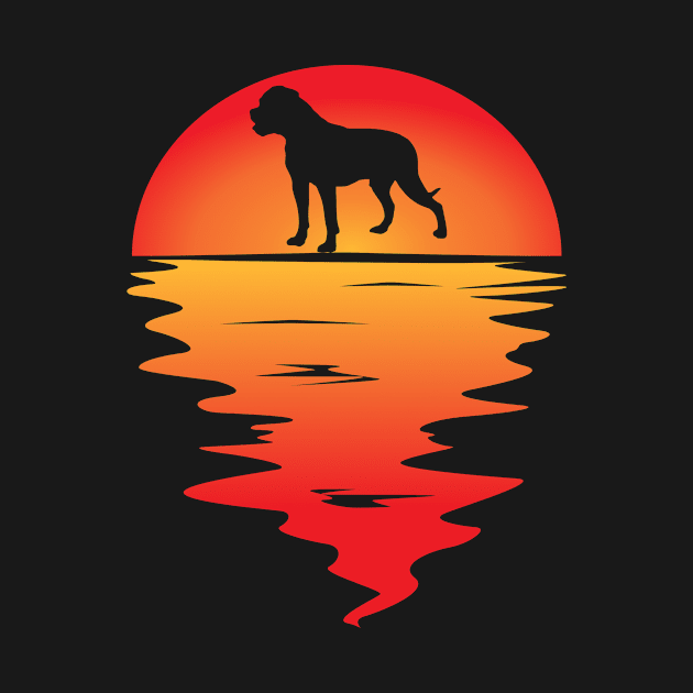 Sunset Dog I American Bulldog by Shirtjaeger