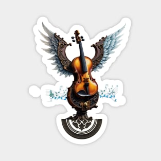 Wonderful elegant violin with wings. Magnet