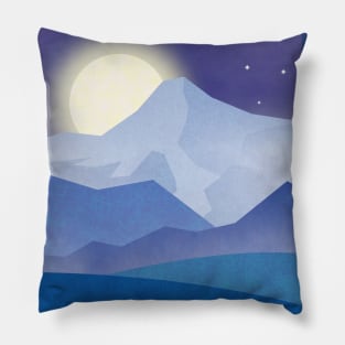 Mountain landscape at night Pillow