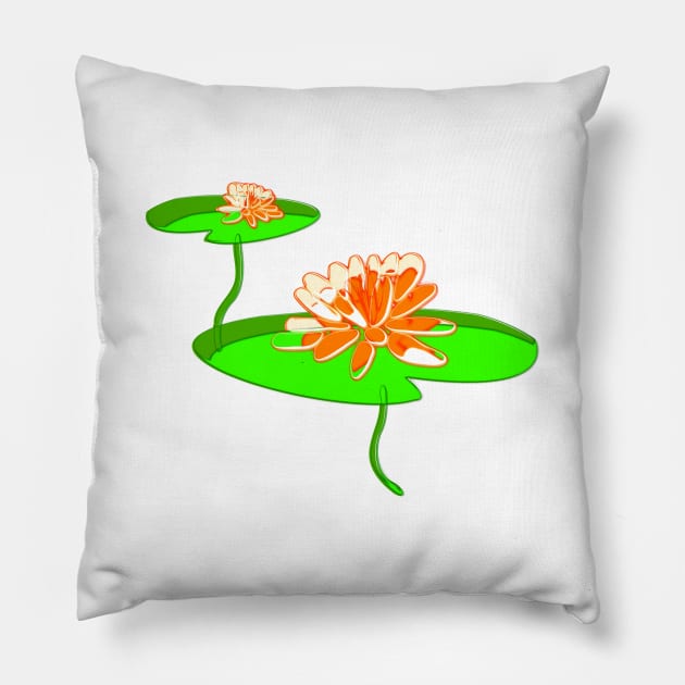 Lily Pad Pillow by Anastasiya Malakhova