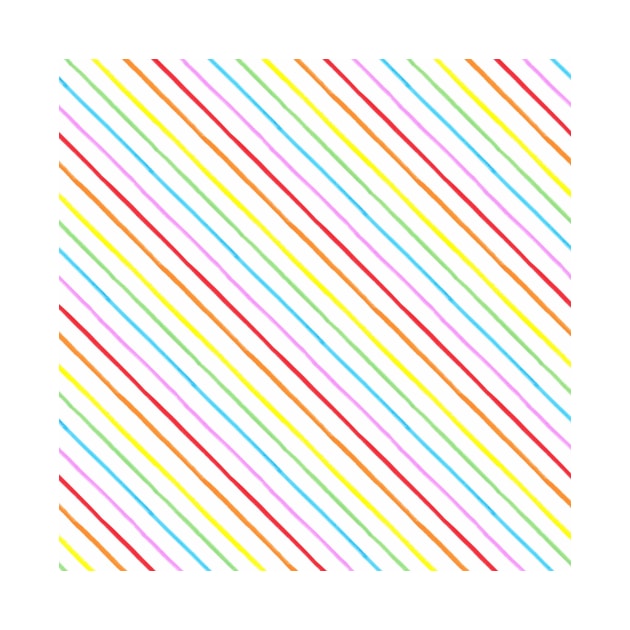 Evelyn's Diagonal Rainbow Stripe by crumpetsandcrabsticks