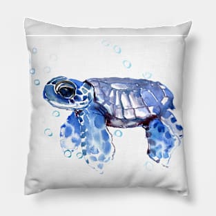 Sea Turtle, cute Turtle Blue turtle Pillow