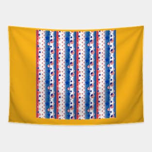 Memorial Day abstract USA flag colors Tapestry