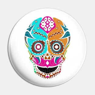 kawaii mexican skull in ecopop catrina of the death smile art Pin