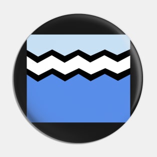 Abstract zigzag - blue, black and white. Pin