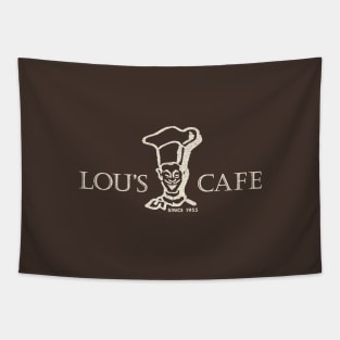 Lou's Cafe - Hill Valley's Finest - Dark Background Tapestry