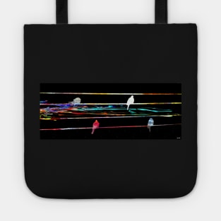 Birds on a Wire Black Tote