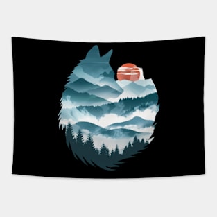 Wolf Observation Techniques Tapestry