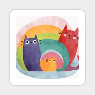 Vibrant Whiskers: Exploring the World of Rainbow Cats Magnet
