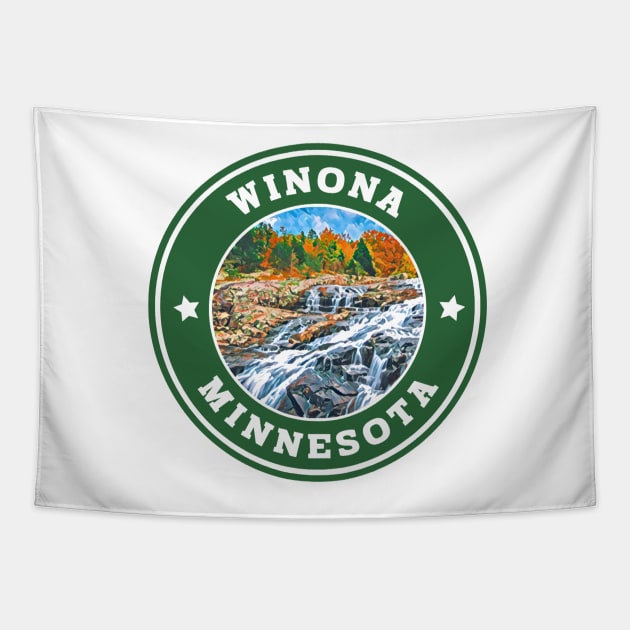 Winona, Minnesota Decal Tapestry by zsonn