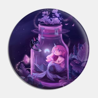 Little M in a bottle Pin