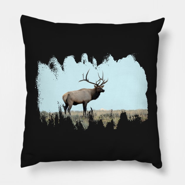 Bull Elk- Monarch of the Forest Pillow by Whisperingpeaks