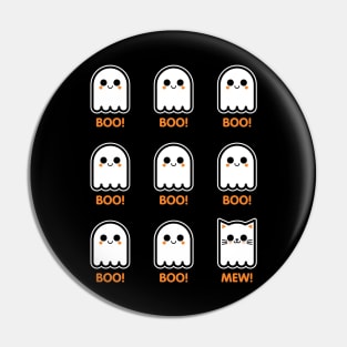 A Cute Cat Ghost! Pin