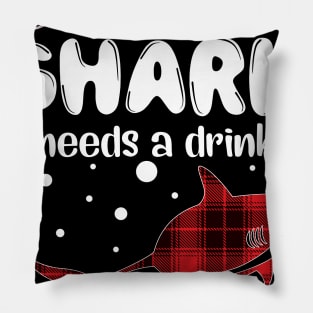 Daddy Shark Needs A Drink Wine Wine Wine Wine Pillow