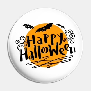 Happy Halloween Bats Pin