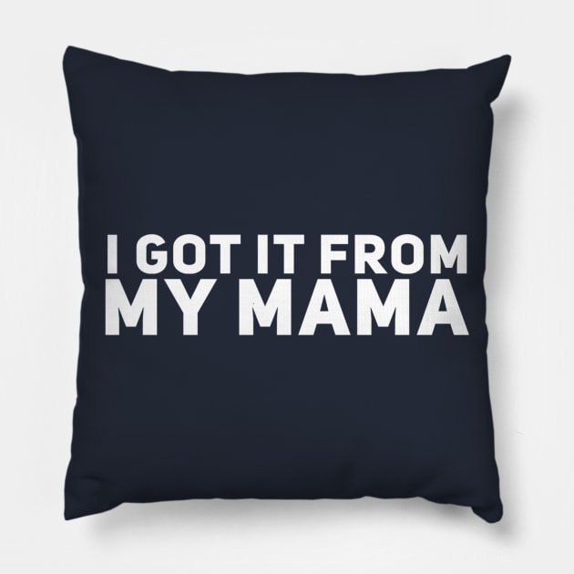 I Got It From My Mama Pillow by GrayDaiser