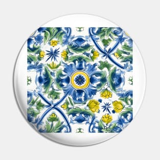 Italian Majolica Tile 5 Pin