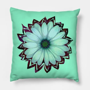 Green Flower Pillow