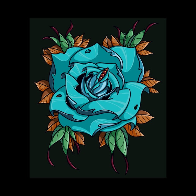 Blue rose by InkSmith