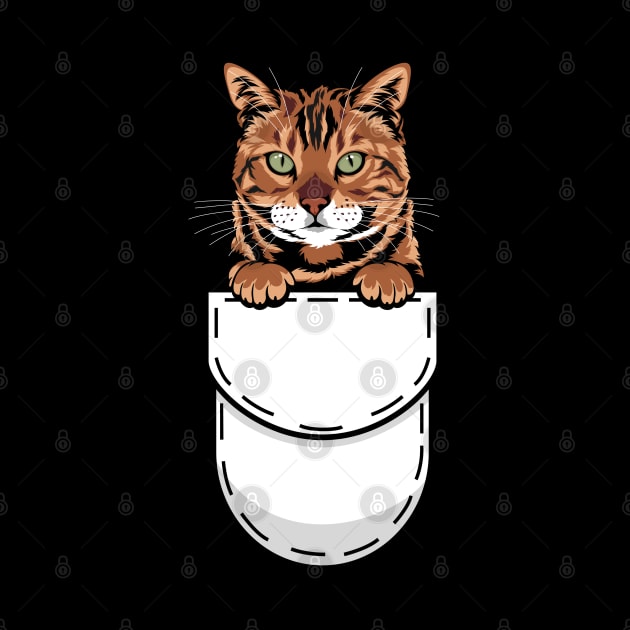 Funny Bengal Pocket Cat by Pet My Dog