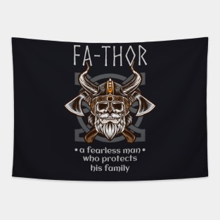 Fa-Thor Father Family Protector Dad Gift Tapestry