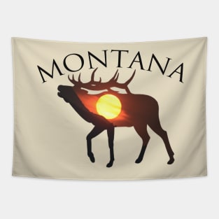 Montana Elk Sunrise Tapestry