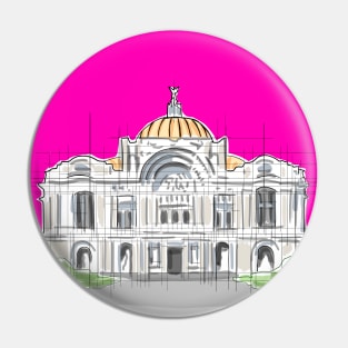 Mexico's Bellas Artes Palace architecture Pin