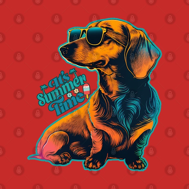 Sunny Side Pup: Summertime Dachshund by KarmicKal