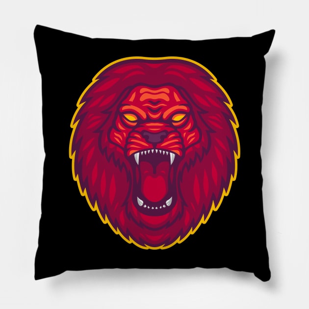 Lion Mascot Pillow by giggleapin