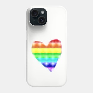 Bright Rainbow Heart Filled with Hearts Valentines Day Phone Case