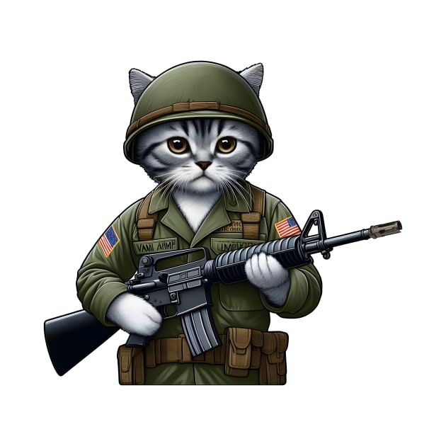 Tactical Cat by Rawlifegraphic