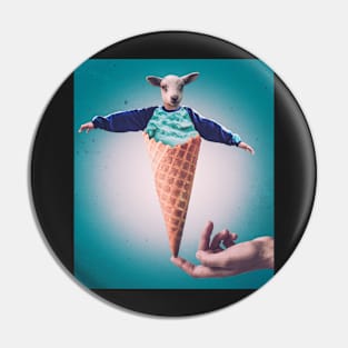 Ice Cream Sheep Pin