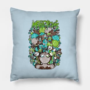 METWOPOWIS DOODLE ILLUSTRATION Pillow