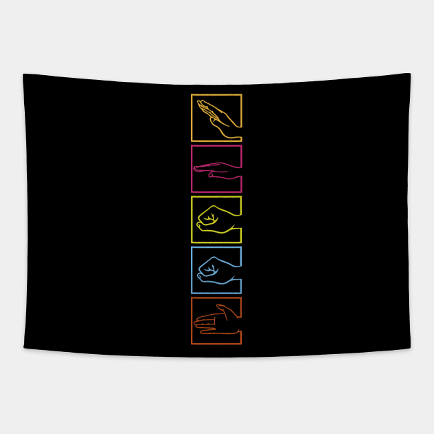 Close encounters of the third kind hand signs Tapestry by VinagreShop