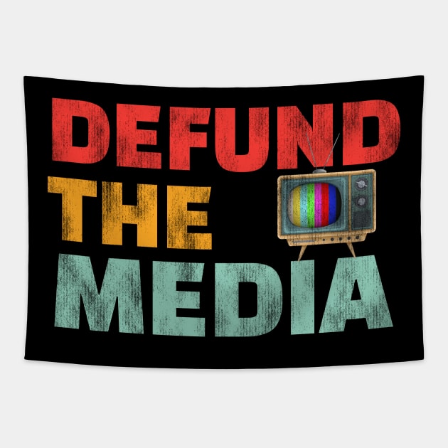 Retro Vintage Defund the media Tapestry by heidiki.png