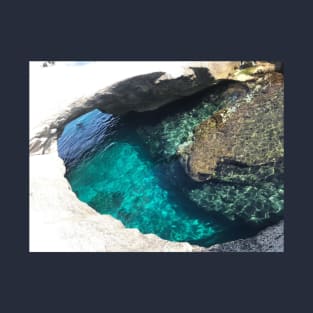 Turquoise Greece Beach Photography T-Shirt