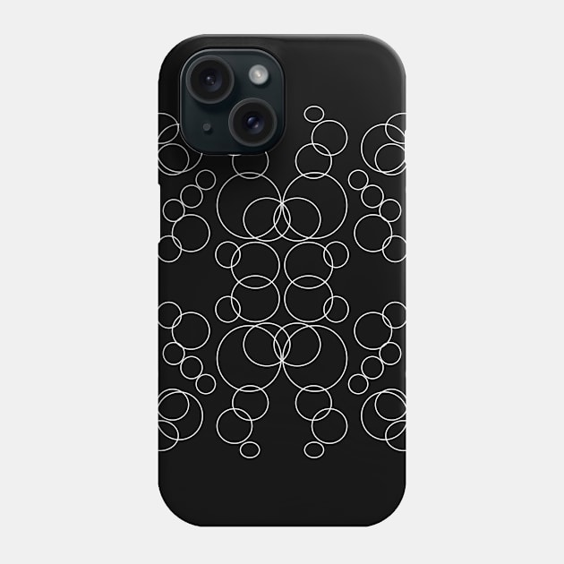 White circles geometry design Phone Case by jen28