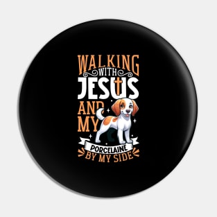 Jesus and dog - Porcelaine Pin