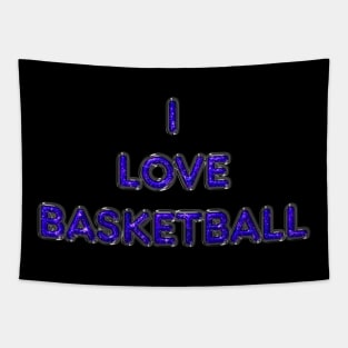 I Love Basketball - Purple Tapestry