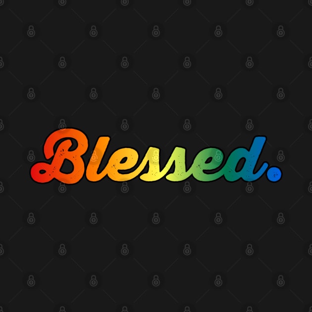 Blessed Rainbow Typography Fall/Winter Gift Family by Inspire Enclave