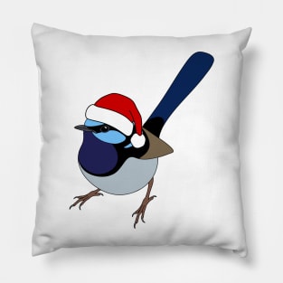 Superb Fairy Wren Christmas Pillow