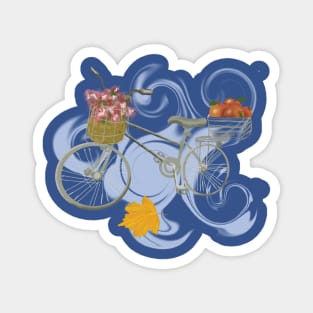 Bicycle walk in the fall Magnet