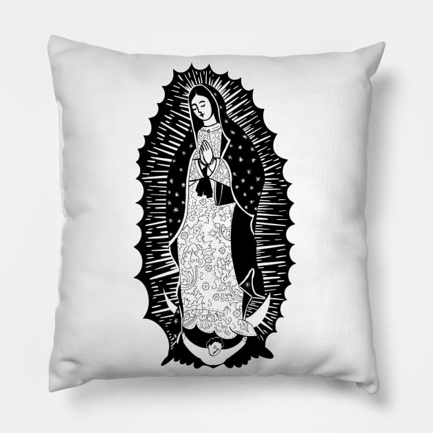 Our Lady of Guadalupe Pillow by BeanstalkPrints