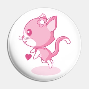 Cute pink kitten. Pin