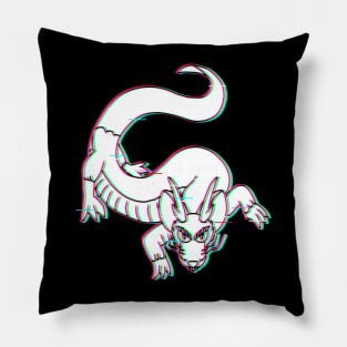 Rat Dragon (Glitched Version) Pillow