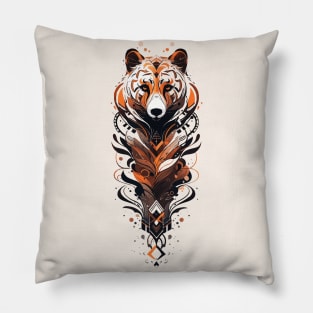 A bear spirit watercolor Pillow